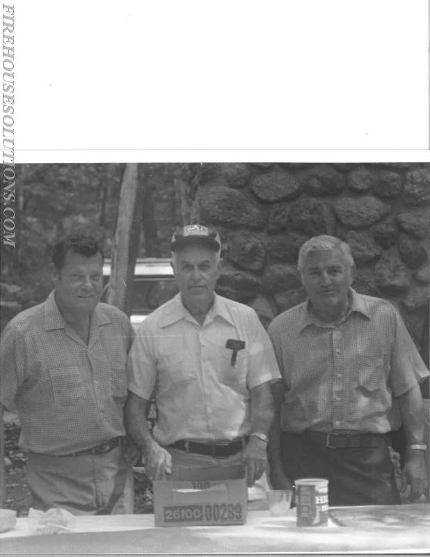 Robert Beattie, William Patterson, and Alex Houston at a clam bake