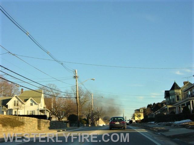 Box 1313-February 4, 2004-This view greeted firefighters as the drove up Granite St. responding to Shetucket Plumbing.