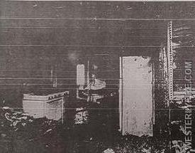 Box 4113-November 18, 1971-A view of the damage to the second floor apartment at 71 Pleasant St.  