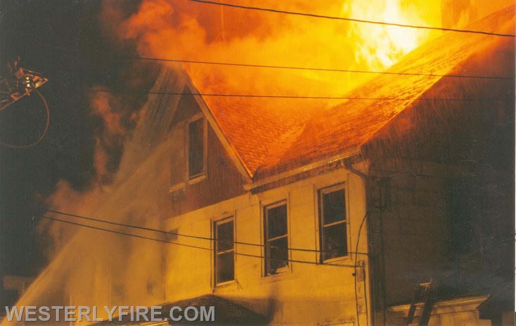 Box 4113-February 18, 1996- Fire begins to vent through the roof at 27 Canal St.