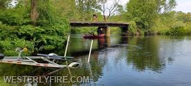 Marine 30 operating underneath the bridge.